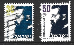 ISRAËL. N°965-6 De 1986 Oblitérés. Théodore Herzl. - Gebruikt (zonder Tabs)