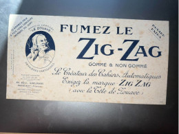 BUVARD FUMEZ LE ZIG ZAG - Tabac & Cigarettes