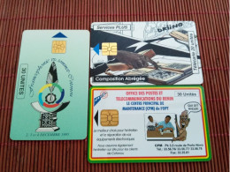 3 PHONECARDS BENIN USED - Benin