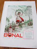 Affiche Publicitaire  BONAL - Voici Le Printemps  Dim. 37 X 28cm - Afiches