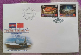 CAMBODGE / CAMBODIA/   FDC 65th Of Diplomatic Relations Between Cambodia And China 2023 - Enveloppes