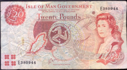 UK Isle Of Man 20 Pounds 2000  - F # P- 45a < Rare > - 20 Pounds