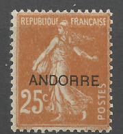 ANDORRE N° 9  NEUF* CHARNIERE  / Hinge  / MH - Neufs