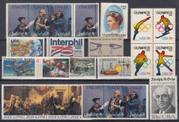 ⁕ US 1976 Year Set ⁕ Collection Of Commemorative Stamps ⁕ 24v MMH - See EROR - Full Years