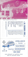 72 - CONLIE - ( Sarthe) - Beau Petit Calendrier 1984 " Lucien GUERANGER " - Ambulance Taxi Rue De Neuvillalais - Formato Grande : 1981-90