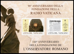 Vaticano 2021 Correo 1875/76 HB **/MNH  90 Años De Radio Vaticano Y 160 Años De - Unused Stamps