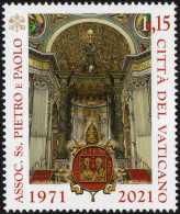 Vaticano 2021 Correo 1878 **/MNH 50 Aniv. Asociación De Los Santos Pedro Y Pabl - Nuovi