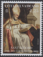 Vaticano 2022 Correo 1922 **/MNH 300 Aniv. Proclamacion De San Isidoro De Sevil - Ungebraucht