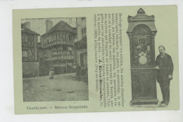 CHATELDON - Maison Sergentale - Horloge Inventée Par J. RIVET DECOMBE En 1895 - Chateldon