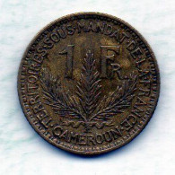 CAMEROUN, 1 Franc, Aluminum-Bronze, Year 1924, KM # 2 - Kameroen