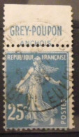 Timbre à Bande Publicitaire. Semeuse 25 C N° 140. Pub Publicité Publicitaires Carnet Pubs. Grey-poupon - Otros & Sin Clasificación