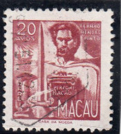 Macau, Macao, Vultos Do Oriente, 20 A. Fernão M. Pinto, 1951, Mundifil Nº 360 Used - Usados