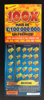 114 H, Lottery Tickets, Portugal, « Raspadinha », « Instant Lottery »,« 100 X MAIS DE € 100.000.000 EM PRÉMIOS », Nº 537 - Billets De Loterie