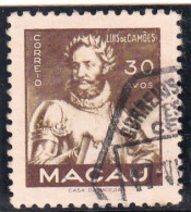 Macau, Macao, Vultos Do Oriente, 30 A. Luis De Camões, 1951, Mundifil Nº 361 Used - Usados