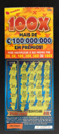 114 H, Lottery Tickets, Portugal, « Raspadinha », « Instant Lottery »,« 100 X MAIS DE € 100.000.000 EM PRÉMIOS », Nº 537 - Billets De Loterie