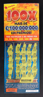 114 H, Lottery Tickets, Portugal, « Raspadinha », « Instant Lottery »,« 100 X MAIS DE € 100.000.000 EM PRÉMIOS », Nº 537 - Billets De Loterie