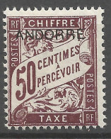 ANDORRE TAXE N° 4 NEUF** Sans CHARNIERE / Hingeless  / MH - Neufs