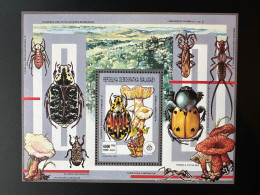 Madagascar Madagaskar 1991 Mi. Bl. 158 Baden-Powell Scouts Pfadfinder Scoutisme Jamboree Mushroom Champignon Insects - Unused Stamps
