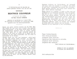 Beatrice Couvreur (1906-1988) - Devotieprenten