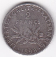 2 Francs Semeuse 1898, En Argent - 2 Francs