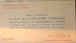 CARTONCINO DA VISITA - LUCIANO VILLANI - ROMA - ANNI '60 - Cartes De Visite