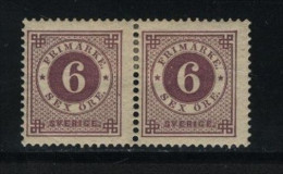 Sweden Scott # 44 Pair HINGED  Value  $  60.00 - Nuevos