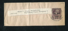 "OESTERREICH" 1915, Streifband "Alpen-Verein" An Musikdirektor Geiger In Regensburg (B973) - Striscie Per Giornali