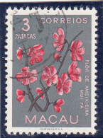 Macau, Macao, Flores De Macau, 3 P. Policromo, 1953, Mundifil Nº 382 Used - Usados