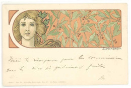 DOCKER E. - Femme Et Cerises  -  Art Nouveau -  (4) - Doecker, E.