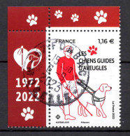 FRANCE 2022 - Timbre - Chiens Guides D'aveugles Oblitéré Cachet Rond - Used Stamps