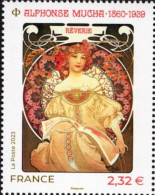 France - 2023 - Alphonse Mucha, Czech Artist - Daydream - Mint Stamp - Unused Stamps