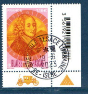 France 2023.Blaise Pascal. Cachet Rond Gomme D'origine - Used Stamps