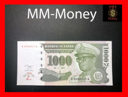 ZAIRE 1.000 1000  Nouveaux Zaires  30.1.1995  P. 66  *printer G & D"   **low Serial 0000511**   UNC - Zaire