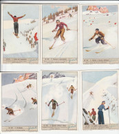 1422 Sports - Liebig Set In Mint Condition - 6 Cards Printed As Complete Set Of 6 Chromos In 1940 Skiing Skies SCI - Liebig
