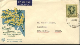 Australia Cover  Acacia - Lettres & Documents