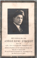 Bidprentje Deerlijk - D'Hondt André Remi (1910-1930) - Devotieprenten