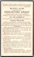 Bidprentje Deftinge - Walraet Maria Victoria (1848-1938) - Devotieprenten
