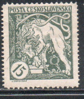 CZECH REPUBLIC REPUBBLICA CECA CZECHOSLOVAKIA CESKA CECOSLOVACCHIA 1919 BOHEMIAN LION BREAKING ITS CHAINS 15h MH - Unused Stamps