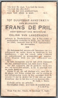 Bidprentje Denderhoutem - De Pril Frans (1880-1941) - Devotieprenten