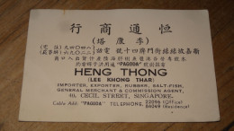 Carte Visite, Visit Card, SINGAPORE HENG THONG LEE KHONG THAR ......... CV-1004 - Cartes De Visite