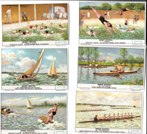 1436 Sport Liebig Set In Mint Condition - 6 Cards,  Printed As Complete Set Of 6 Chromos In 1941 Swim Sail Cano Polo Ski - Liebig