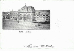 MONS - La Gare - Oblitération De 1906 - Mons