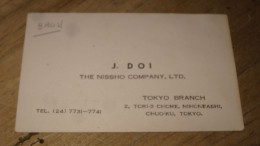 Carte Visite, Visit Card, JAPAN : J.DOI, Nissho Company, TOKYO   ......... CV-1018 - Cartes De Visite