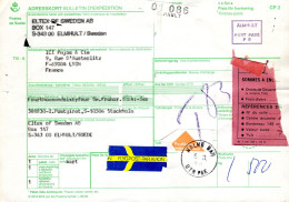 Svezia (1988) - Bollettino Pacchi Da Älmhult Per La Francia - Cartas & Documentos