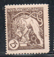 CZECH REPUBLIC REPUBBLICA CECA CZECHOSLOVAKIA CESKA CECOSLOVACCHIA 1919 BOHEMIAN LION BREAKING ITS CHAINS 25h MH - Ongebruikt