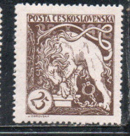 CZECH REPUBLIC REPUBBLICA CECA CZECHOSLOVAKIA CESKA CECOSLOVACCHIA 1919 BOHEMIAN LION BREAKING ITS CHAINS 25h MH - Unused Stamps