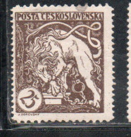 CZECH REPUBLIC REPUBBLICA CECA CZECHOSLOVAKIA CESKA CECOSLOVACCHIA 1919 BOHEMIAN LION BREAKING ITS CHAINS 25h MH - Ongebruikt