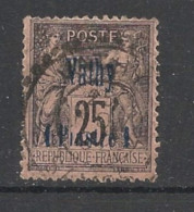 VATHY - 1893-1900 - N°YT. 7 - Type Sage 1pi Sur 25c Noir Sur Rose — Oblitéré / Used - Oblitérés