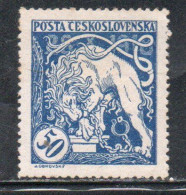 CZECH REPUBLIC REPUBBLICA CECA CZECHOSLOVAKIA CESKA CECOSLOVACCHIA 1919 BOHEMIAN LION BREAKING ITS CHAINS 50h MNH - Unused Stamps