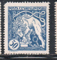 CZECH REPUBLIC REPUBBLICA CECA CZECHOSLOVAKIA CESKA CECOSLOVACCHIA 1919 BOHEMIAN LION BREAKING ITS CHAINS 50h MH - Ongebruikt